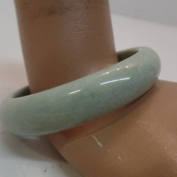 Jewelry One Greenblue Jade Type Stone Bangle Bracelet Suited For 7 Or